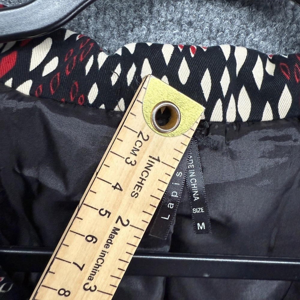Lapis Blazer Womens M Black Red Button Up 3/4 Sleeve Formal Evening Cocktail - Picture 6 of 9
